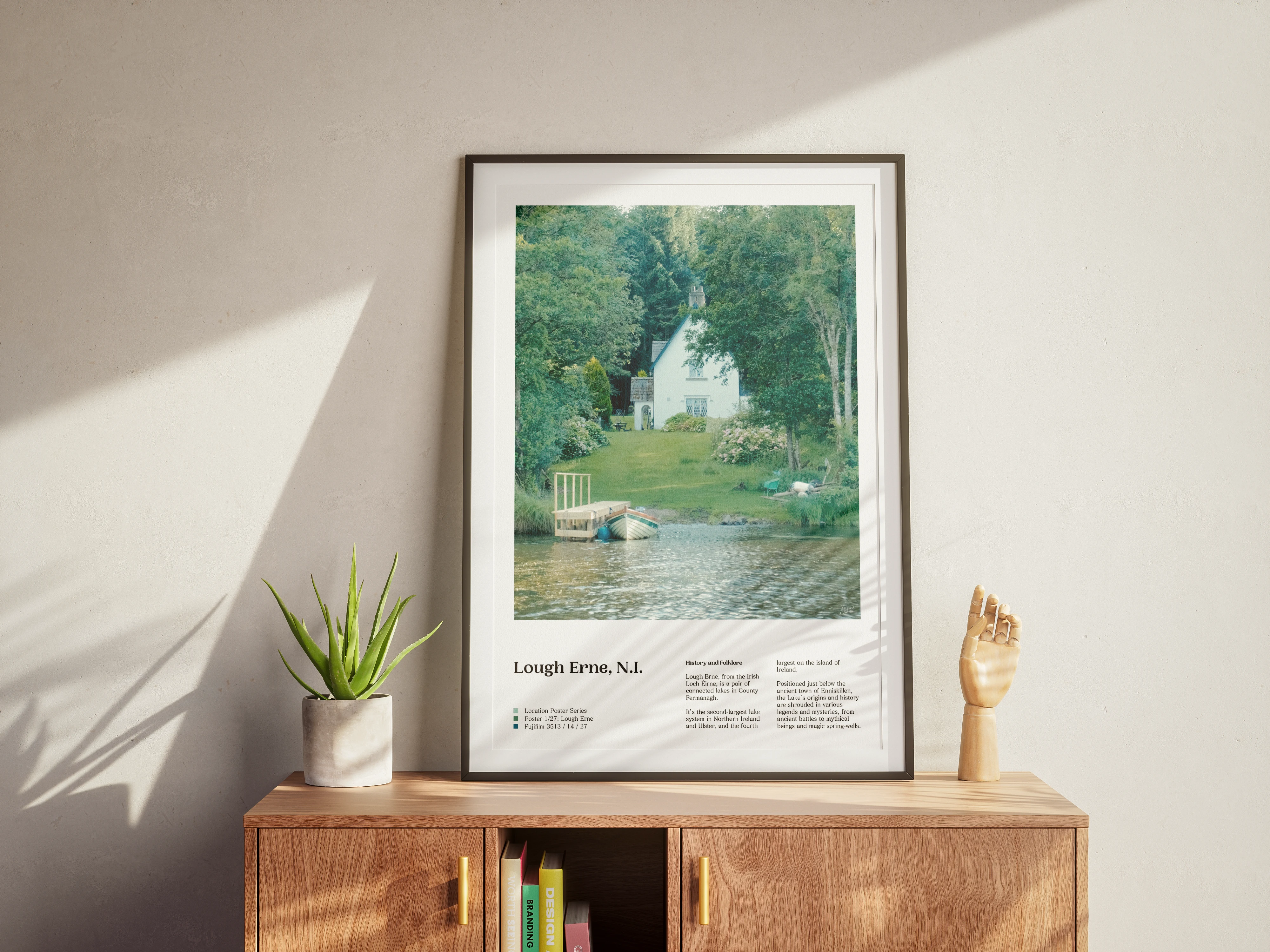 Lough Erne location poster in frame